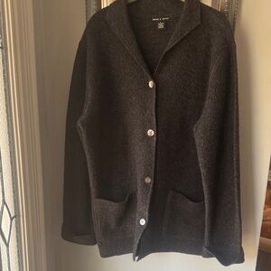 Deane & White Gray Wool Cardigan